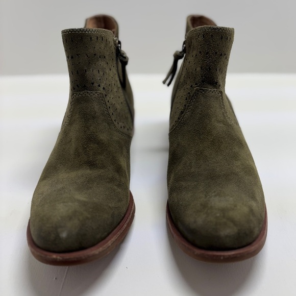 Olive Suede Sofft Barina Ankle Boots 9.5 - Picture 5 of 7
